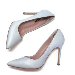 Shoemint Pastel Green Leather Stiletto Heels Pointed Toe Shoes Womens Size 6